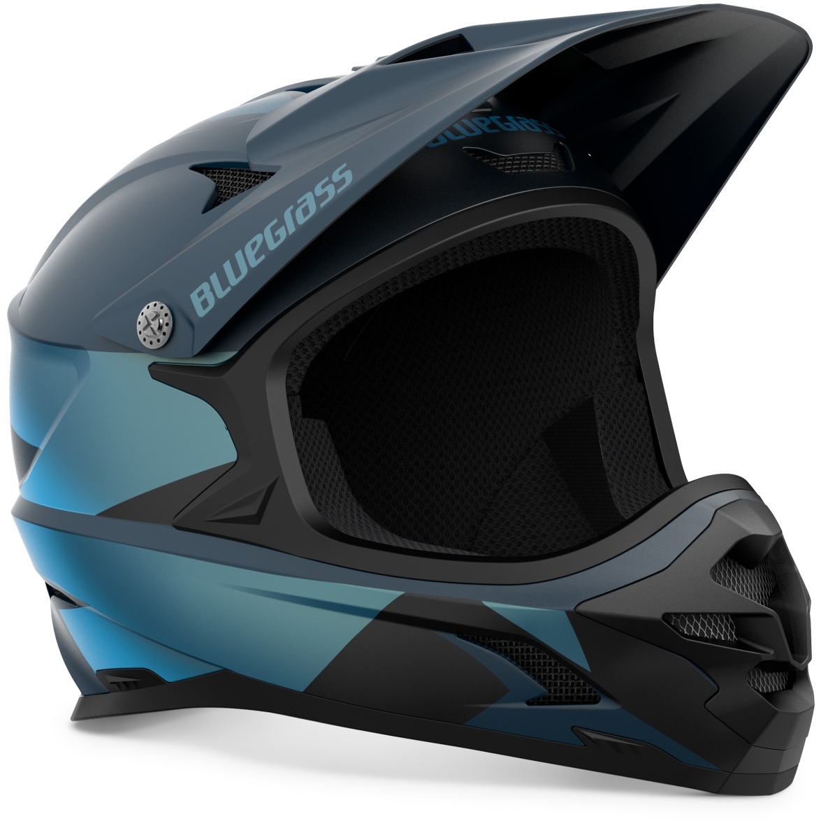 Picture of Bluegrass Intox Fullface Bike Helmet - blue matt