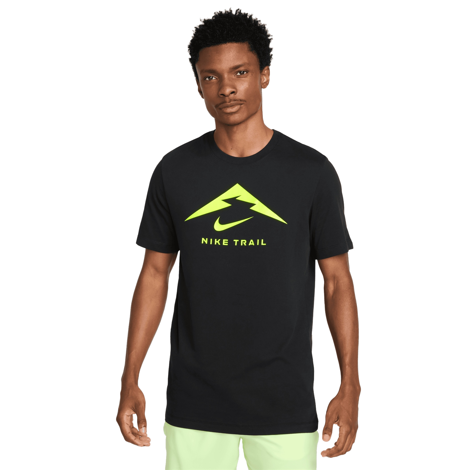 Bild von Nike Dri-FIT Trail Logo Shirt Herren - black/volt FQ3914-011