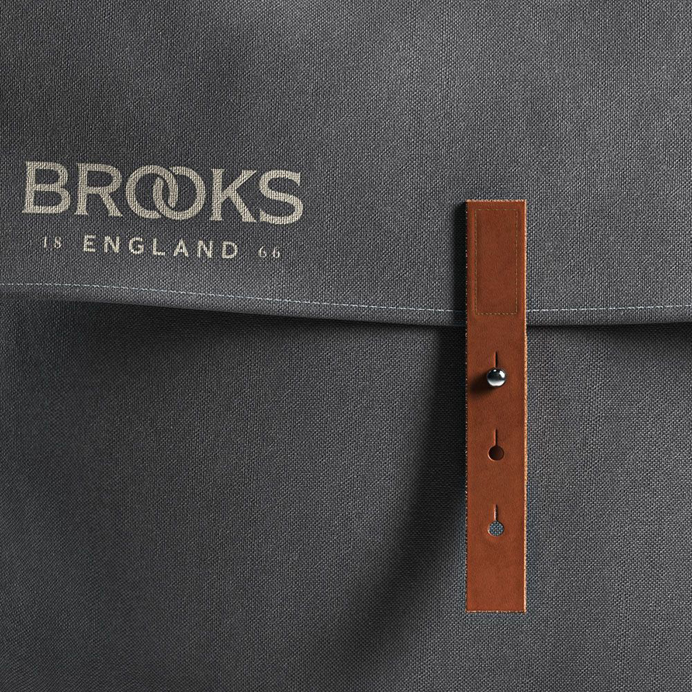 Alforja enrollables Brooks Brick Lane gris para bicicleta