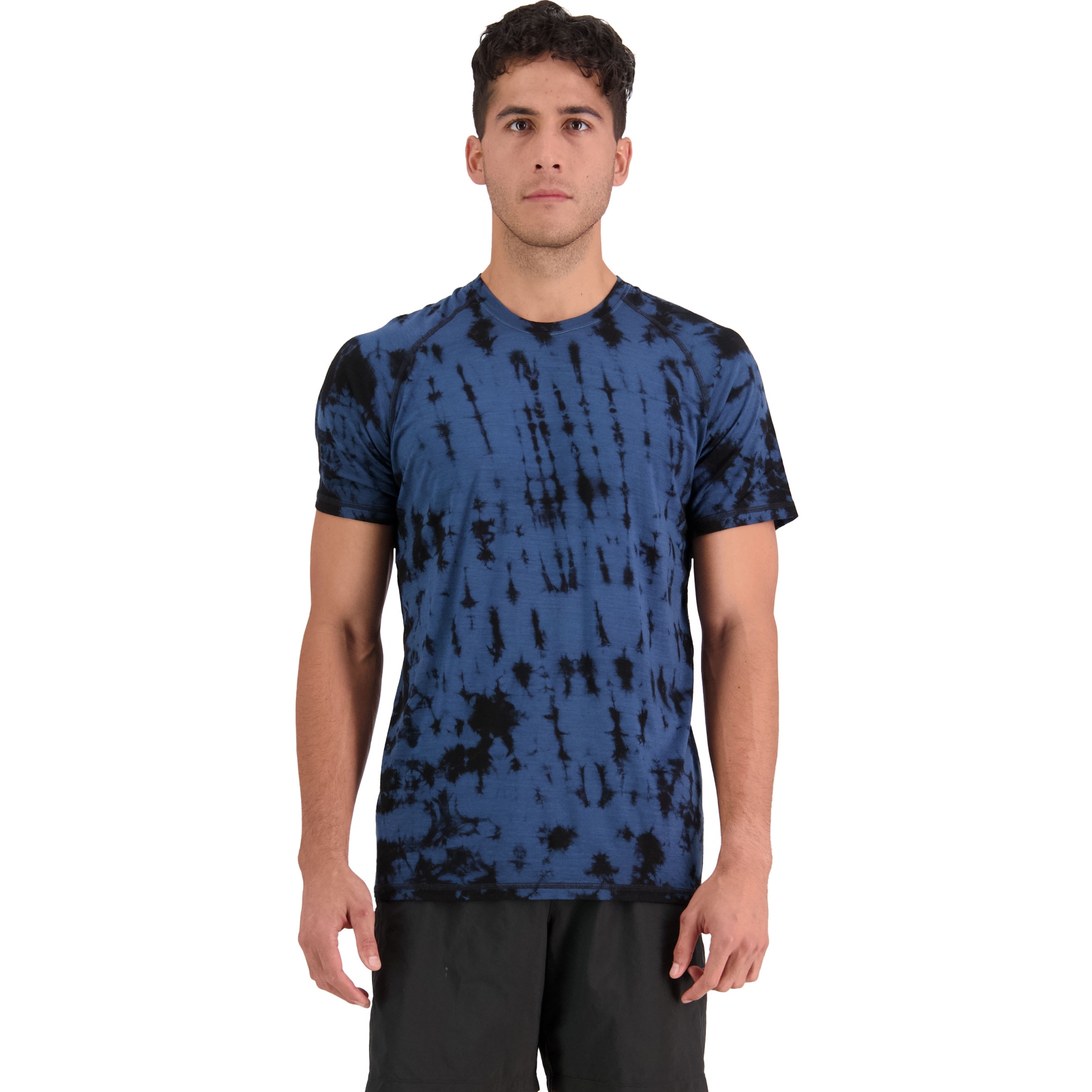 Picture of Mons Royale Temple Merino Air-Con T-Shirt Men - ice night tie dye