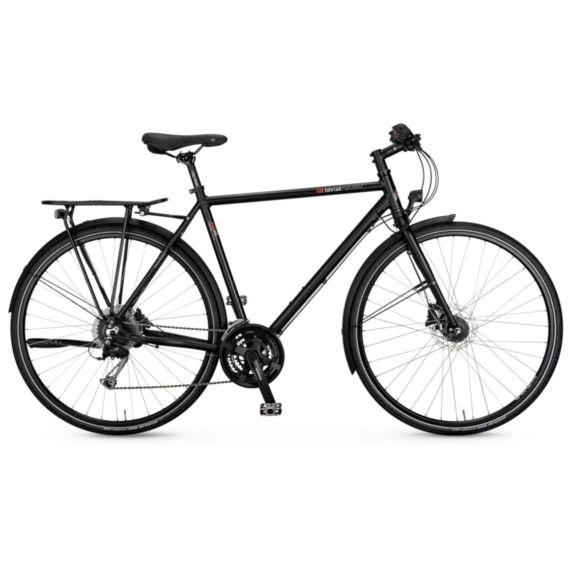 Productfoto van vsf fahrradmanufaktur T-50 SPORT Disc Alivio - Men Touring Bike - 2023 - ebony matt