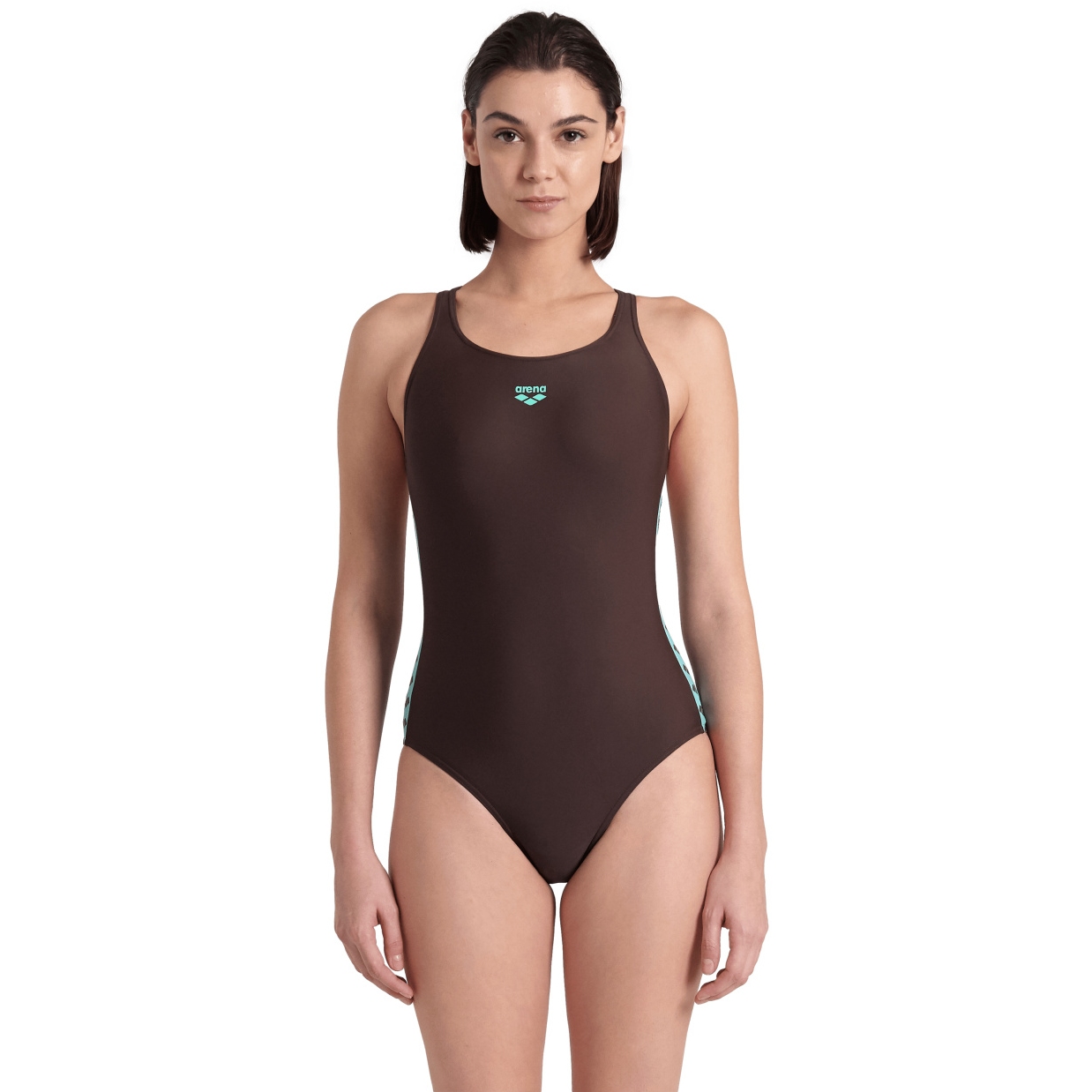 Produktbild von arena Feel Icons Solid Racer Back Badeanzug Damen - Sepia/Water