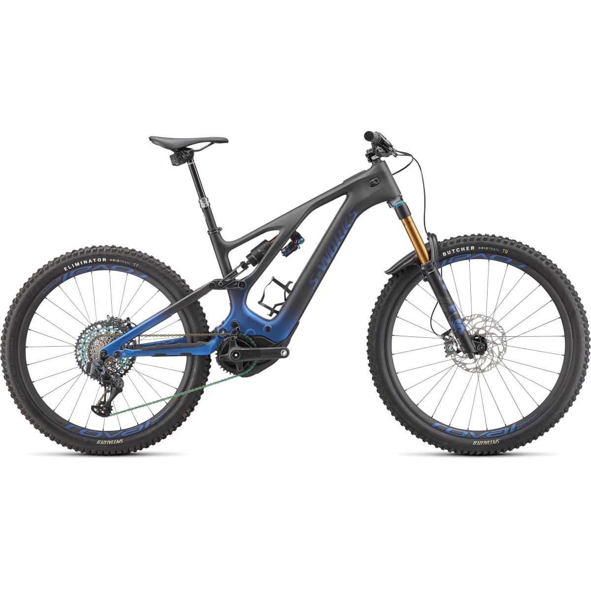 Picture of Specialized S-WORKS TURBO LEVO - Carbon MTB E-Bike - 2022 - blue ghost gravity fade / black / light silver - 2nd Choice