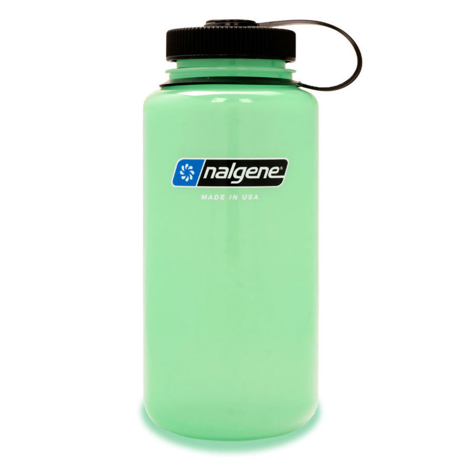 Produktbild von Nalgene Wide Mouth Glow Sustain Trinkflasche WH - 1l - grün