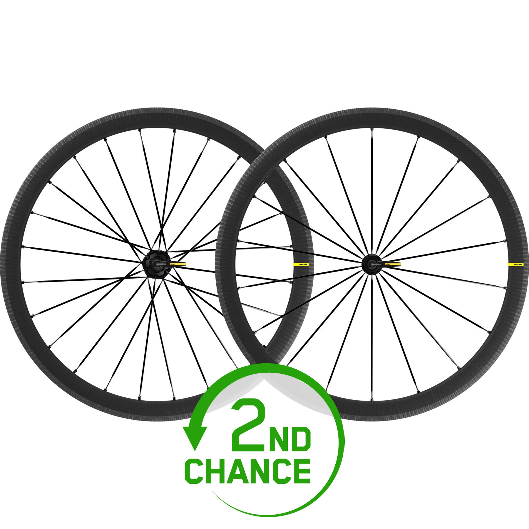 Photo produit de Mavic Paire de Roues - Cosmic SLR 40 UST | Carbone | QR / QR 130 - Shimano HG - Second Choix