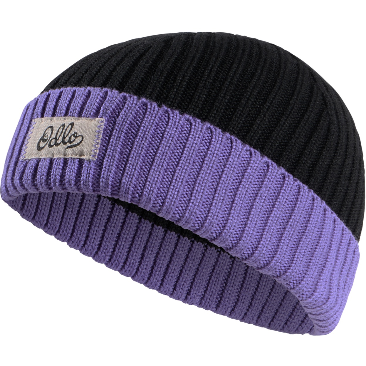 Strickmütze, BEANIE, Rip, schwarz, extra kurz