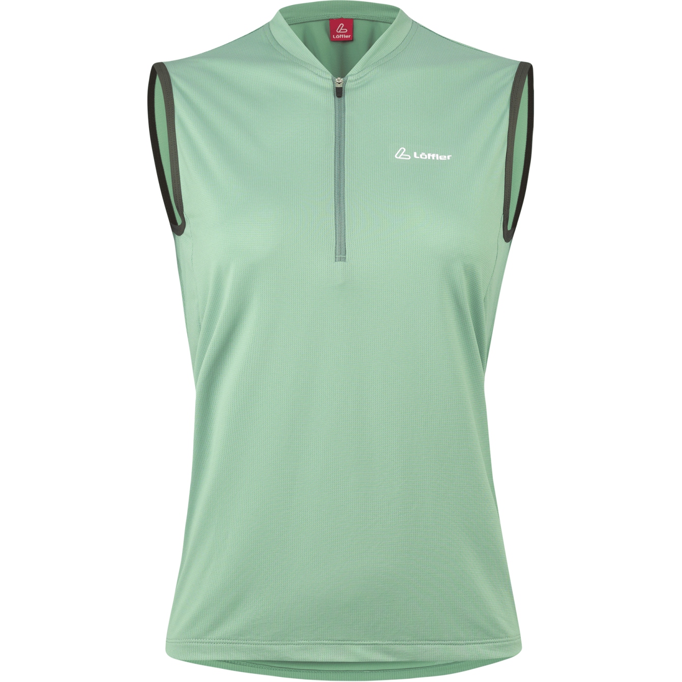 Image of Löffler Plain Half Zip Bike Sleeveless Shirt Women - cottage 363