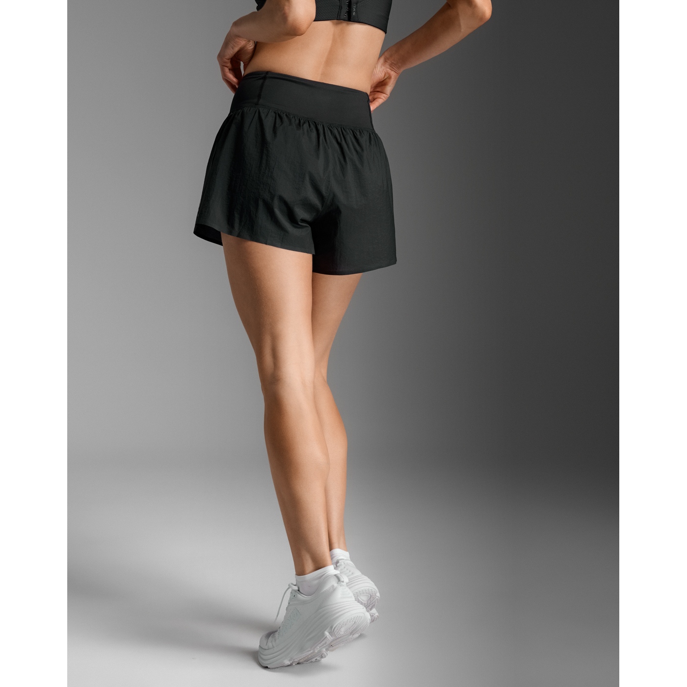 Short De Course 2XU Aero 2 En 1 Femme 3 Pouces Noir/argent Réfléchissant XL