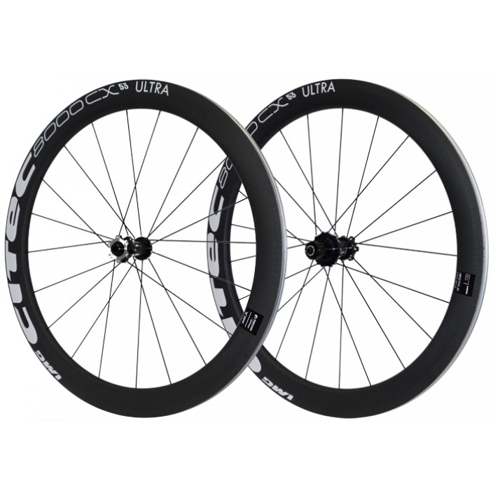 Picture of CITEC 8000 CX / 53 Ultra DB Wheelset - 28&quot; | Clincher | Centerlock - 12x100mm | 12x142mm - Shimano | black/white