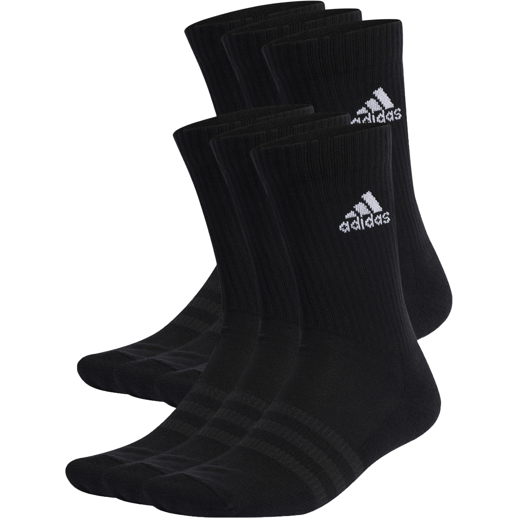 Productfoto van adidas Cushioned Sportswear Crew Sokken - 6 Paar - zwart/wit IC1316