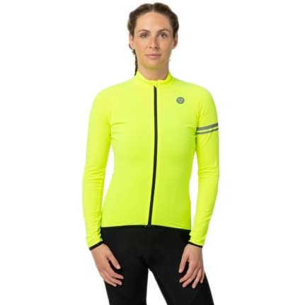 Picture of AGU Essential Thermo Longsleeve Jersey Women - hivis neon yellow