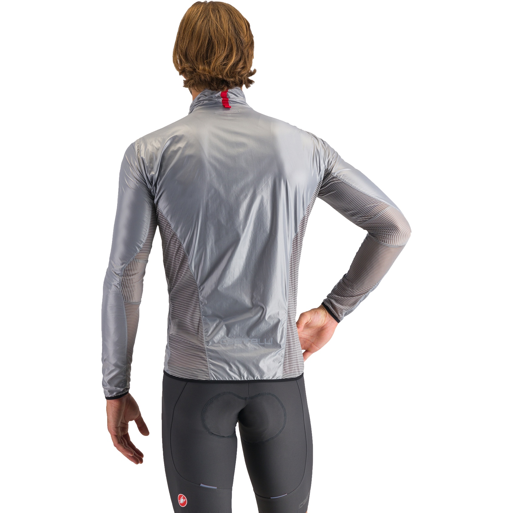 Castelli Aria Shell Jacket Men - silver grey 870 | BIKE24