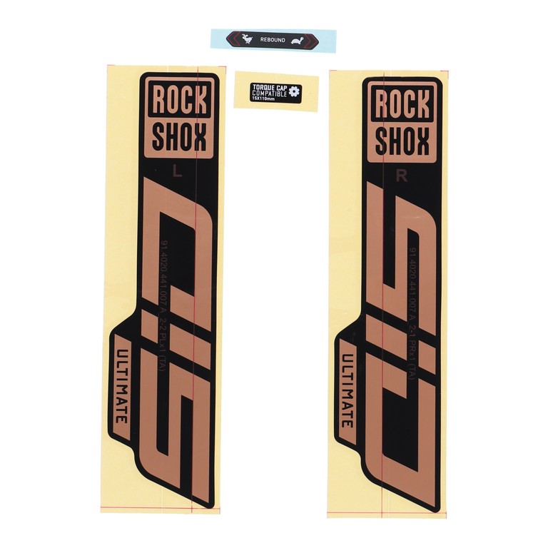Produktbild von RockShox Decal Kit für 27.5/29&quot; SID Ultimate - matte copper foil für high gloss black (2021)