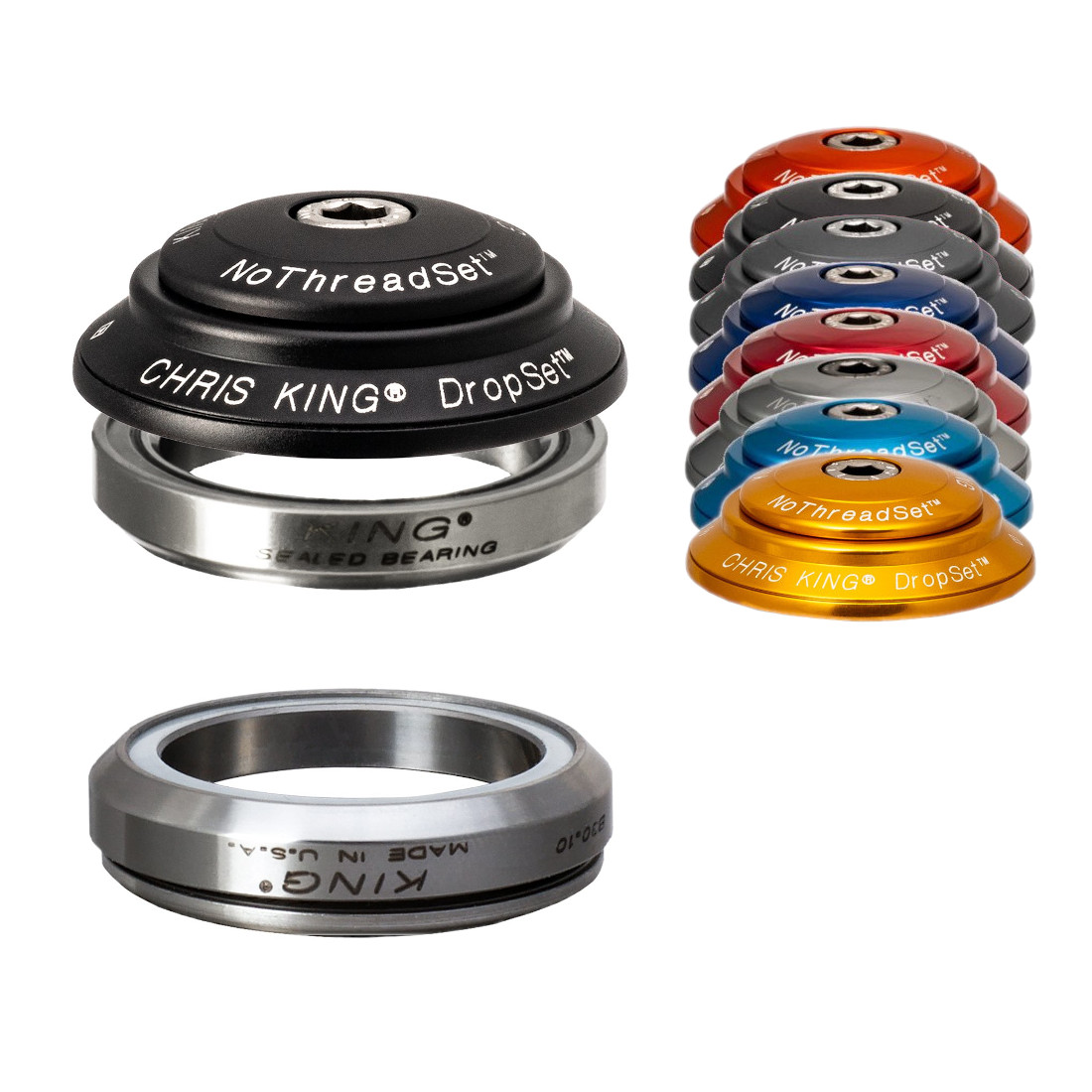 Picture of Chris King DropSet 4 Tapered headset - IS42/28.6 | IS42/30