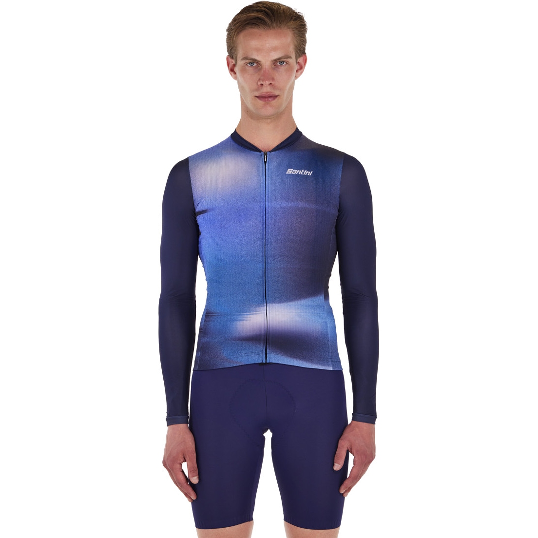 Produktbild von Santini Ombra Eco Sleek Langarmtrikot Unisex 4S215075COMBRA - blu nautica NT