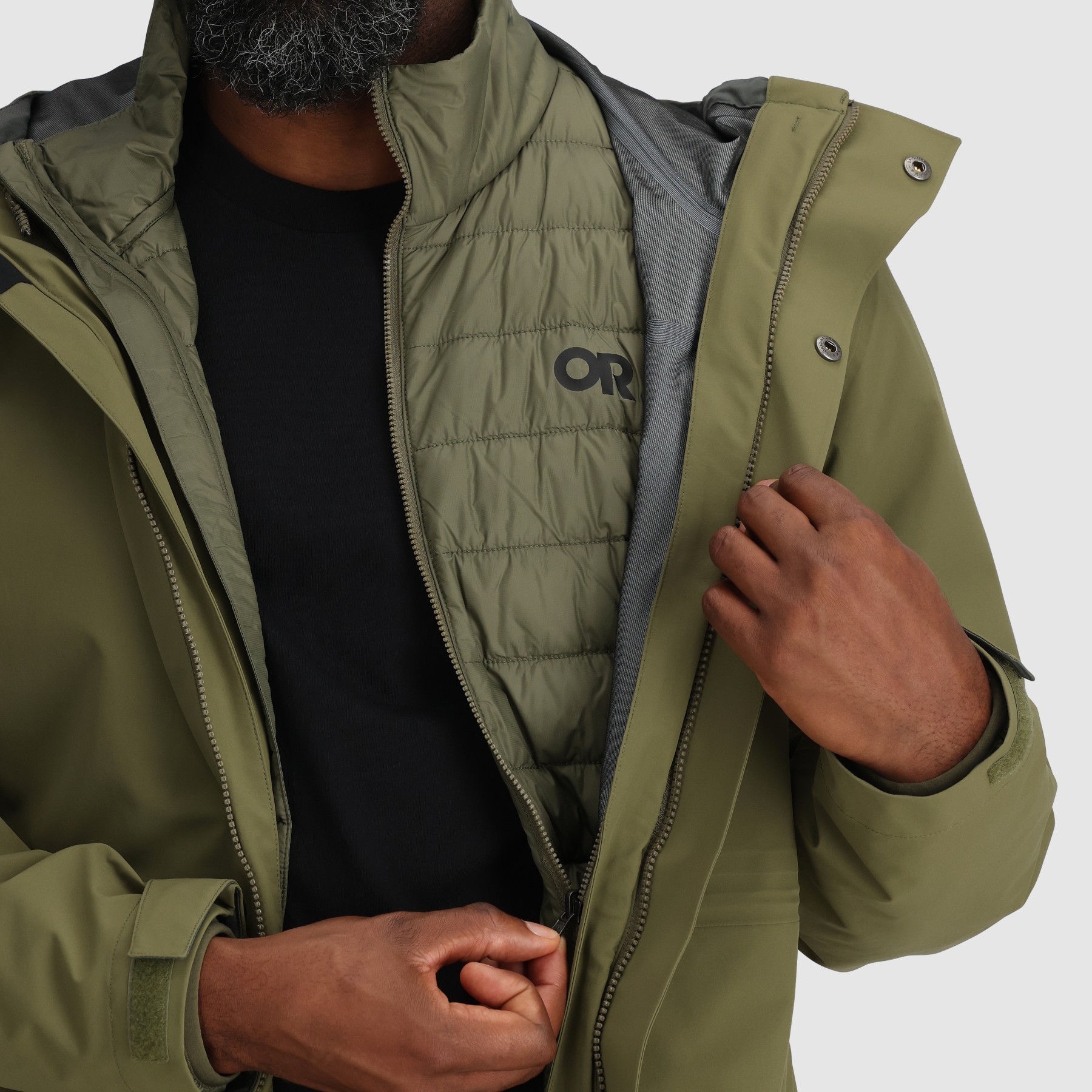 Outdoor Research Foray 3L 3-in-1 Parka Men - ranger green | BIKE24