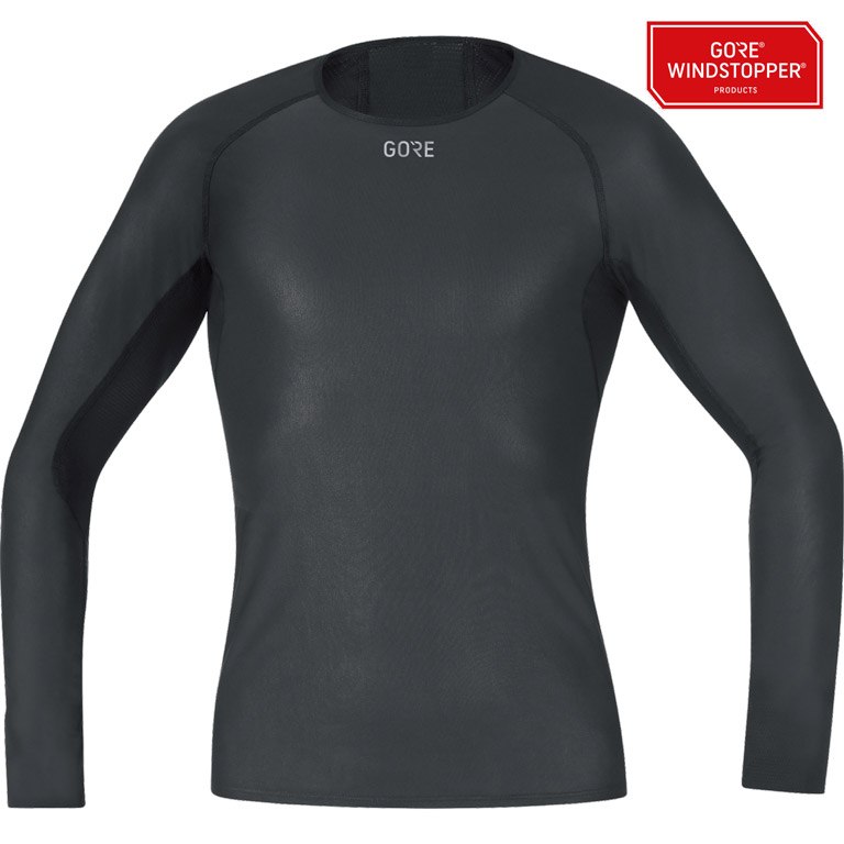 Productfoto van GOREWEAR M GORE® WINDSTOPPER® Base Layer Long Sleeve Shirt - black 9900