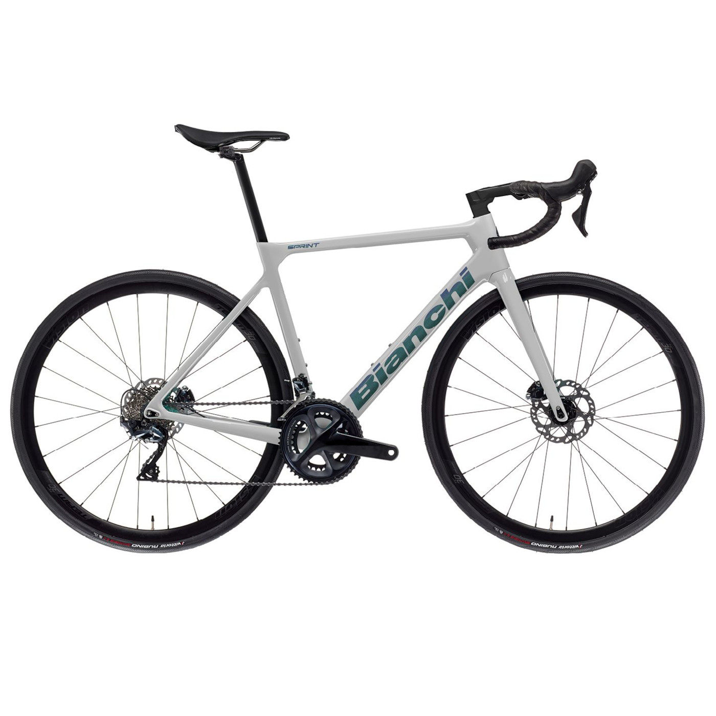 Picture of Bianchi SPRINT - 105 Di2 - Carbon Road Bike - 2025 - light grey / iridescent full glossy