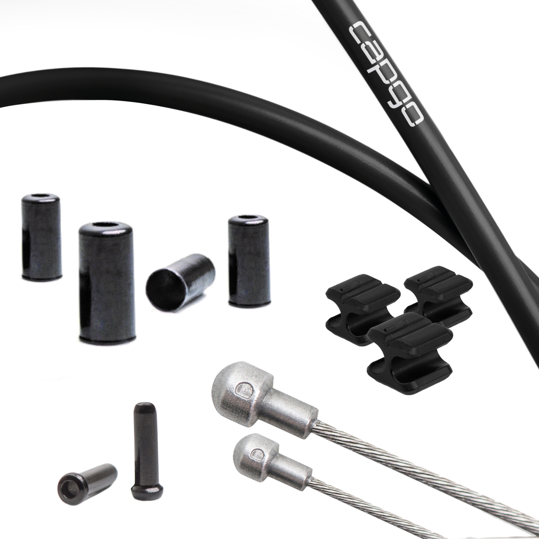 Produktbild von capgo Bremszugset - Blue Line | PTFE - Road (Shimano/SRAM) | schwarz