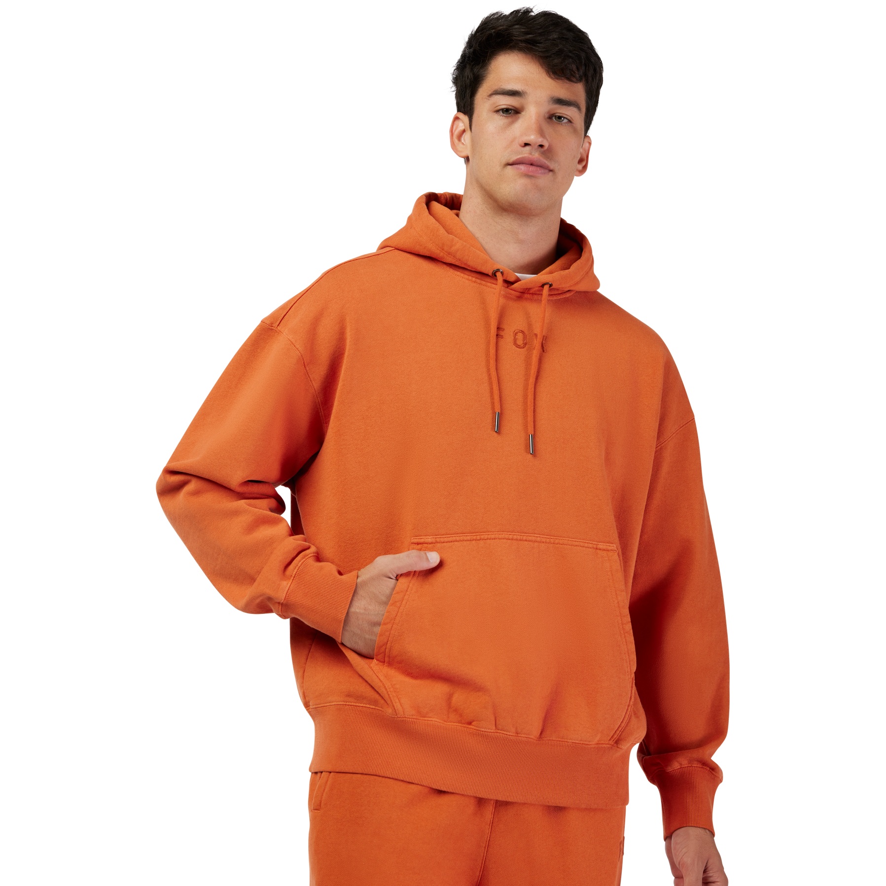 Produktbild von FOX Wordmark Oversized Fleece Hoodie Herren - cognac
