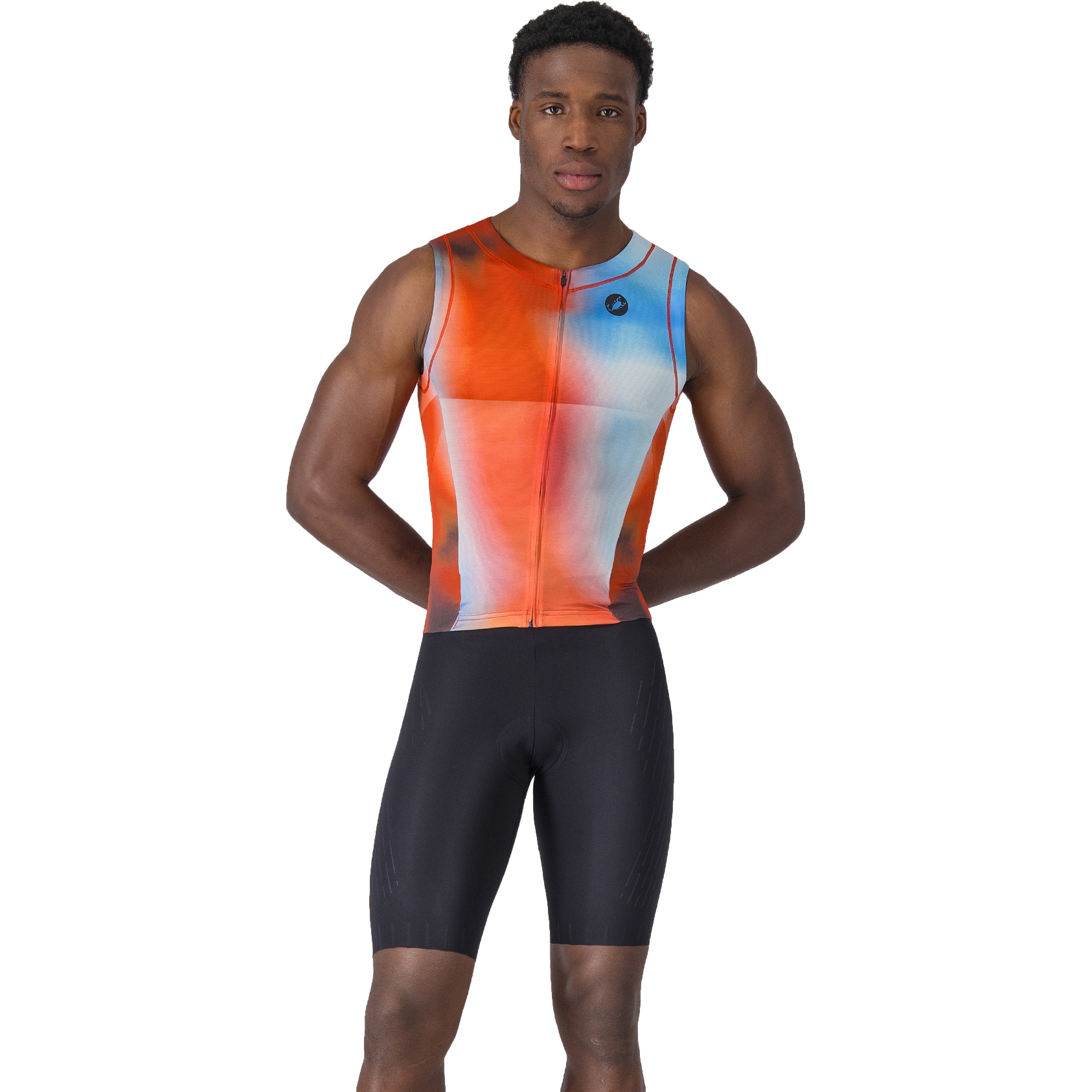 Castelli Free Sanremo 3 Suit Sleeveless Men - paprika/winter sky