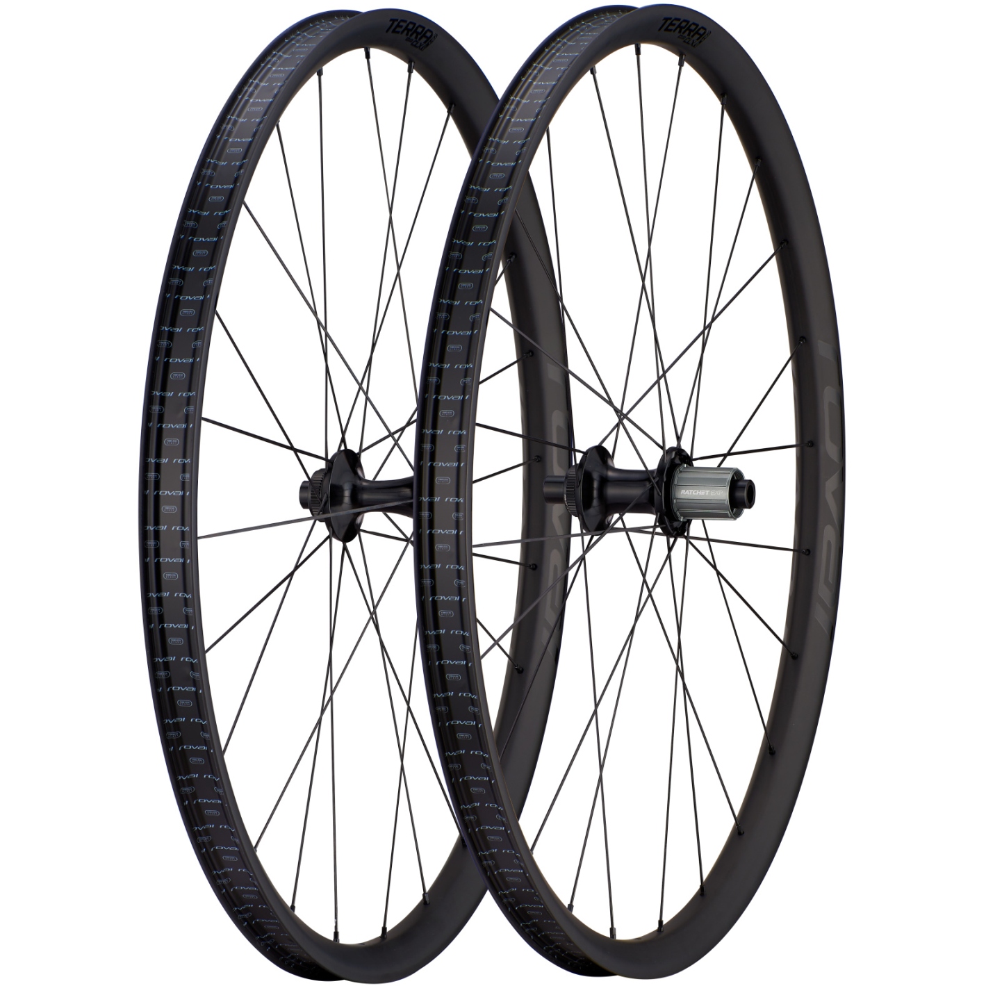 Productfoto van Specialized Terra CLX Evo 27.5&quot; Carbon Wheelset - Centerlock - FW: 12x100 mm | RW: 12x142 mm - Satin Carbon/Gloss Black