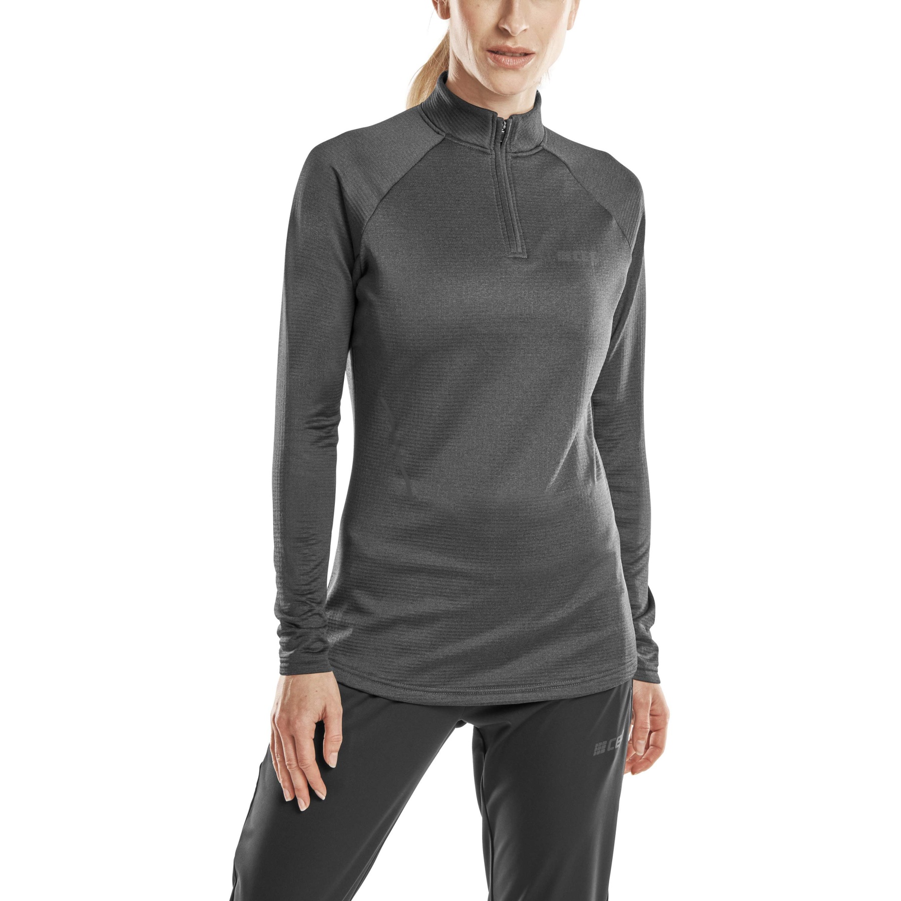 Produktbild von CEP Cold Weather Zip Langarmshirt Damen - schwarz