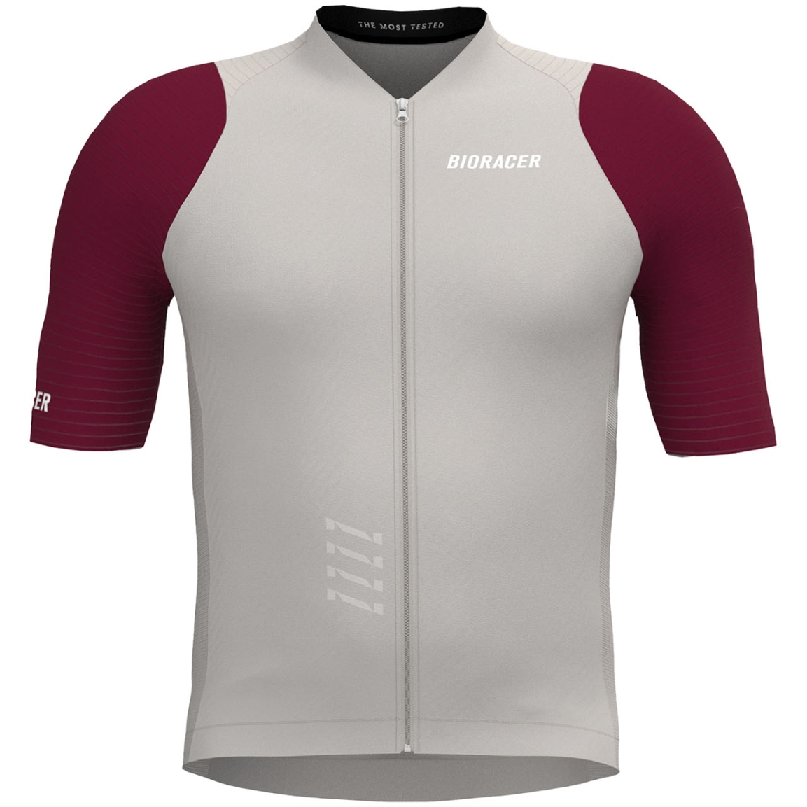 Produktbild von Bioracer Icon Radtrikot Kinder - warm grey - bordeaux