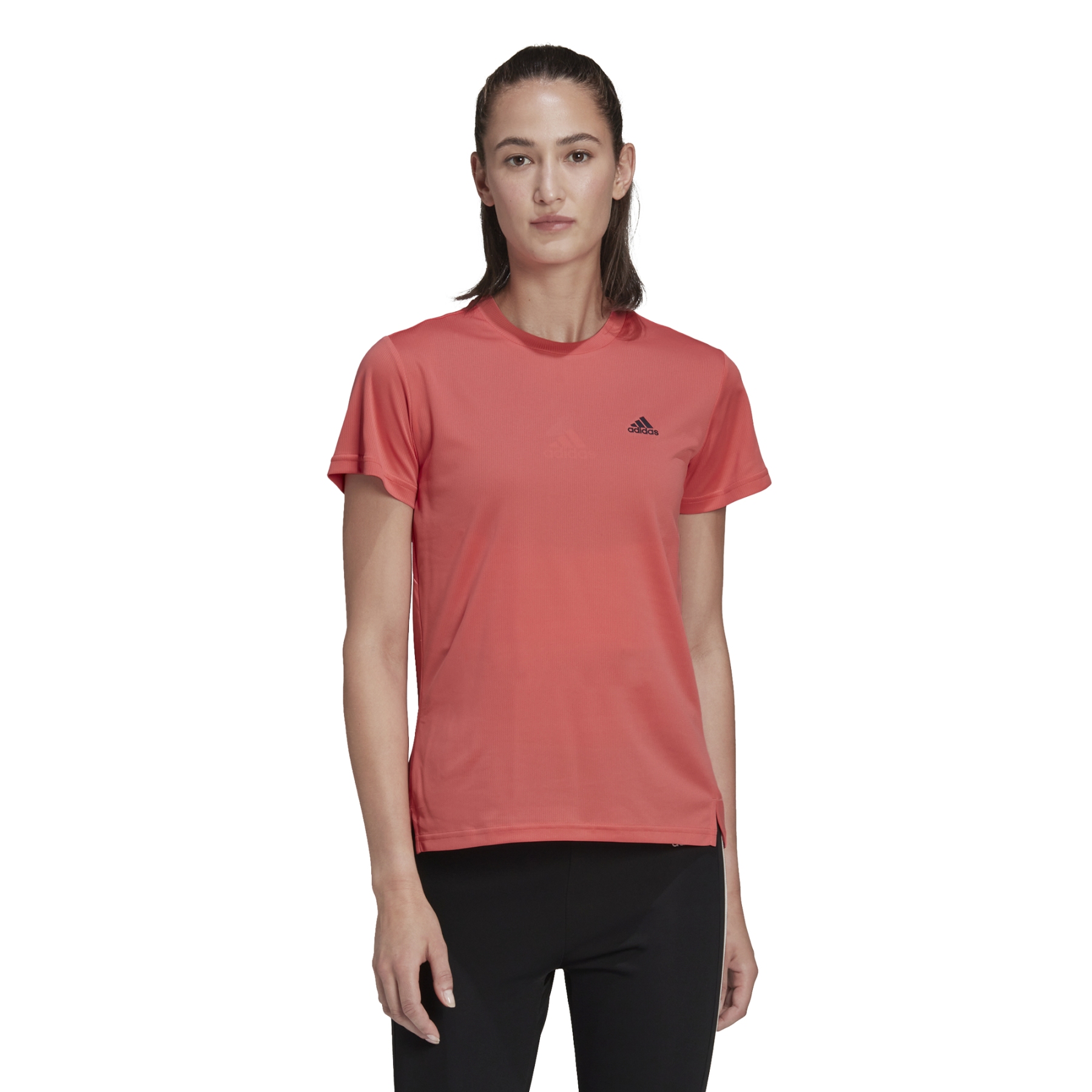 Image of adidas Women's LOUNGEWEAR Essentials Slim 3-Stripes T-Shirt - semtur/legink HH8830