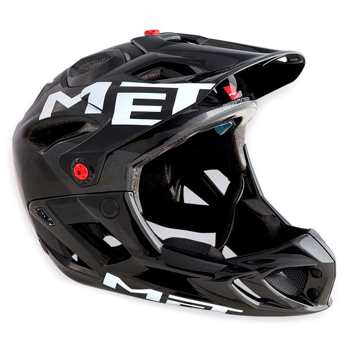 Productfoto van MET Parachute HES Full Face Helmet - Anthracite Black / Glossy