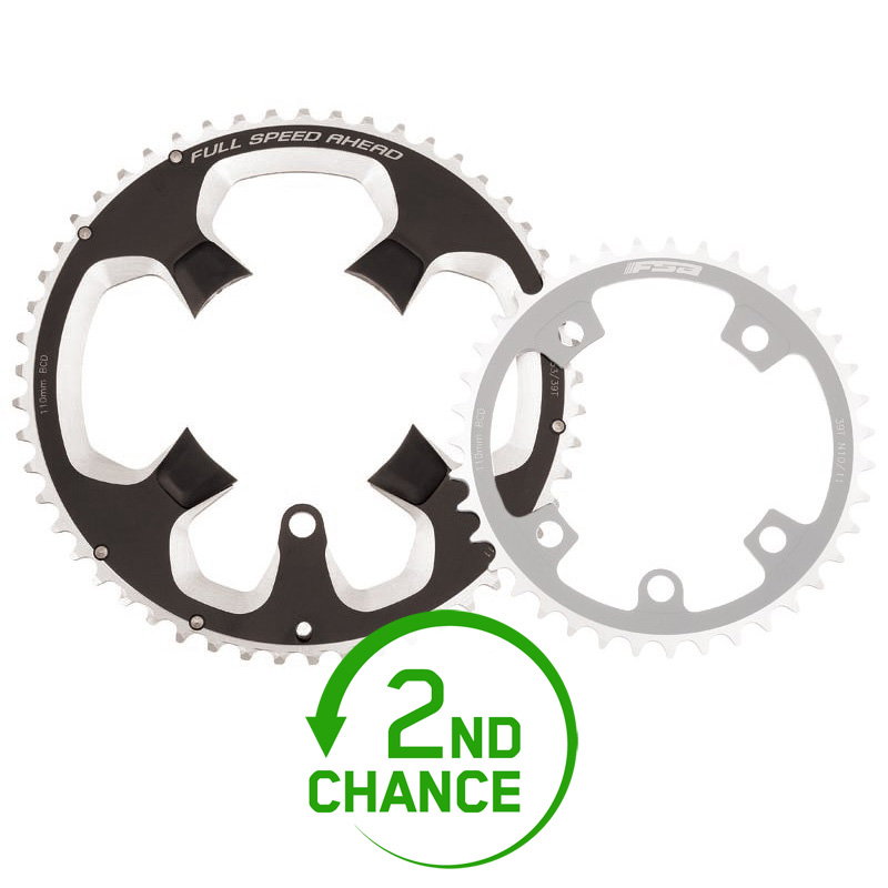 Picture of FSA Super Road Outer Chainring 110mm ABS N-10/11 SL-K Design - 5 Hole - black/silver - 2nd Choice