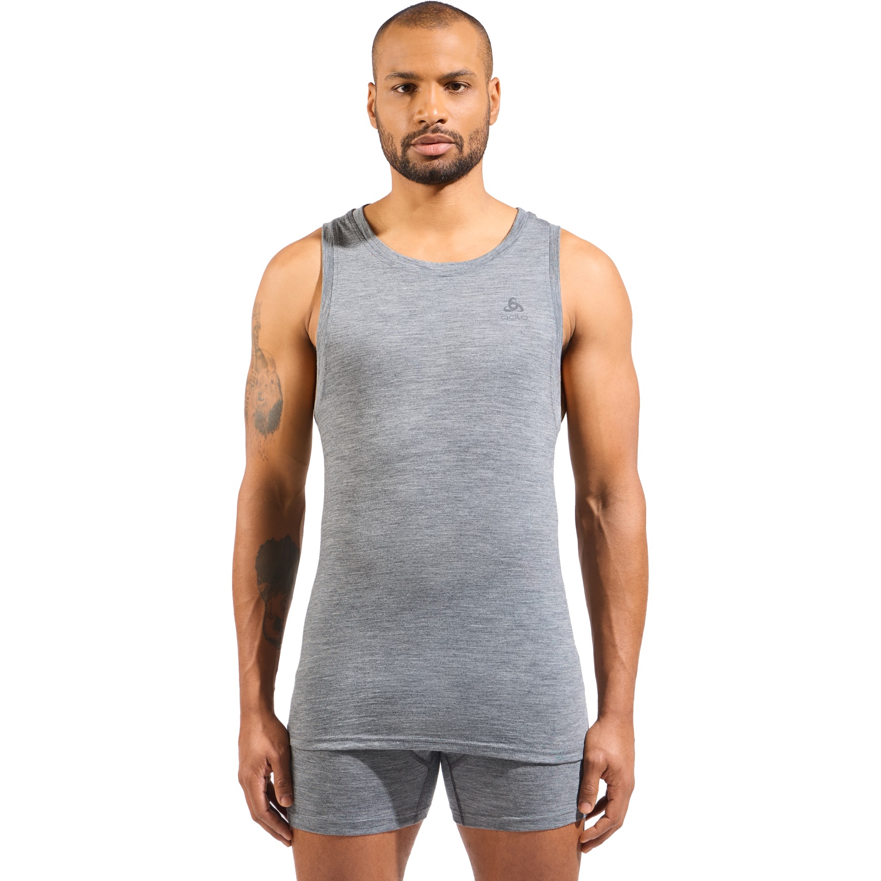 Picture of Odlo Natural Merino 160 Base Layer Singlet Men - odlo steel grey melange