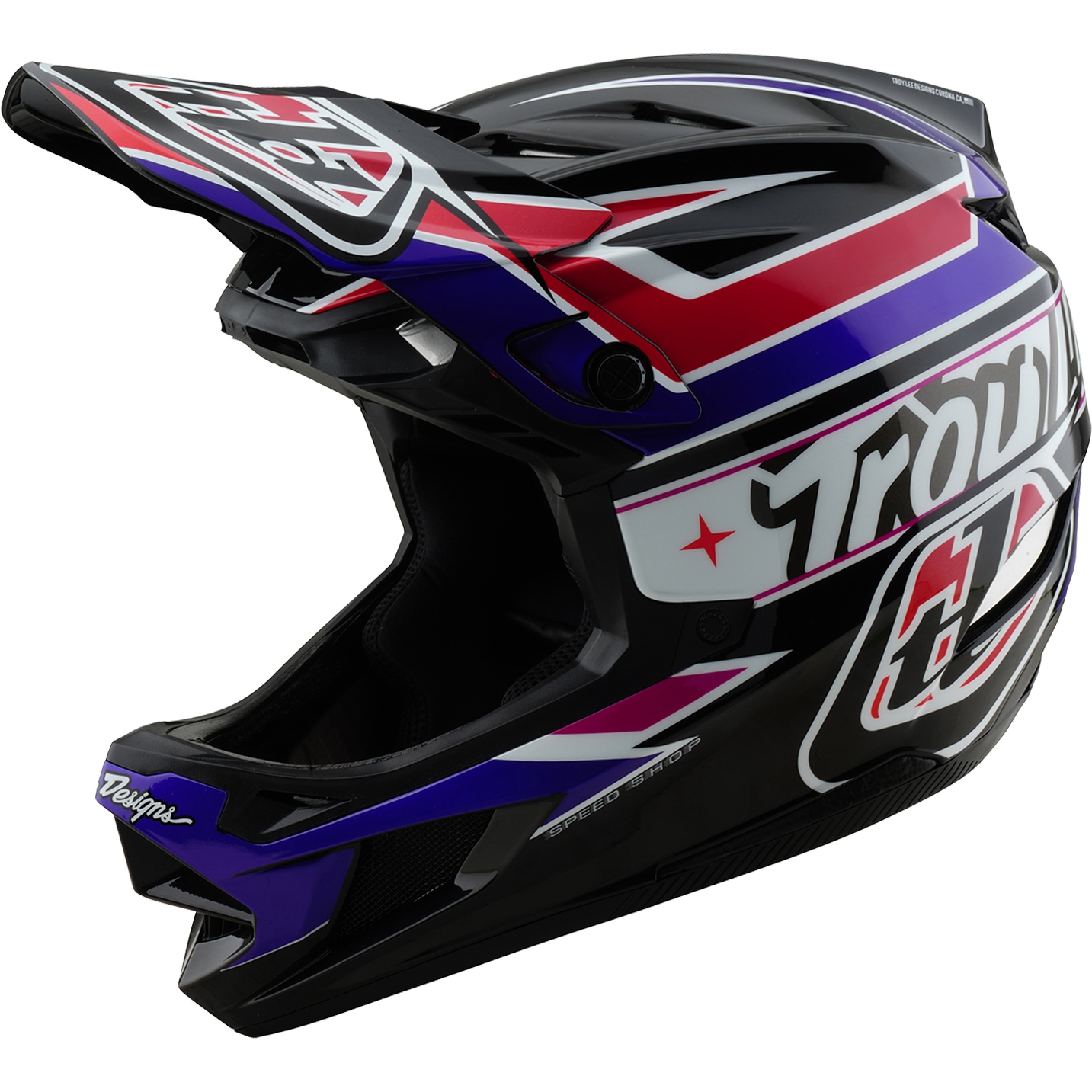 Photo produit de Troy Lee Designs Casque - D4 Polyacrylite MIPS - Linear Black