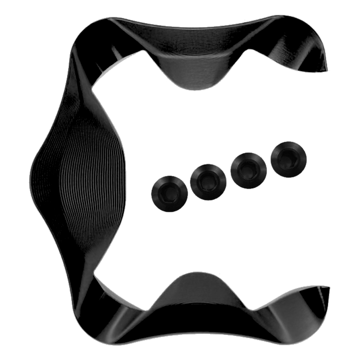 Produktbild von Alugear AERO Kettenblattabdeckung - für Shimano 105 FC-R7100 Kurbeln | 12-fach - schwarz