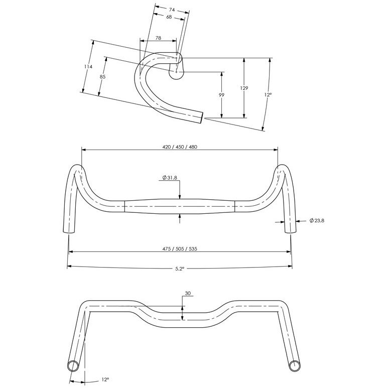 パーツ SURLY truck stop drop bar (black) 450mm パーツ SURLY truck stop drop bar (black) 450mm パーツ SURLY