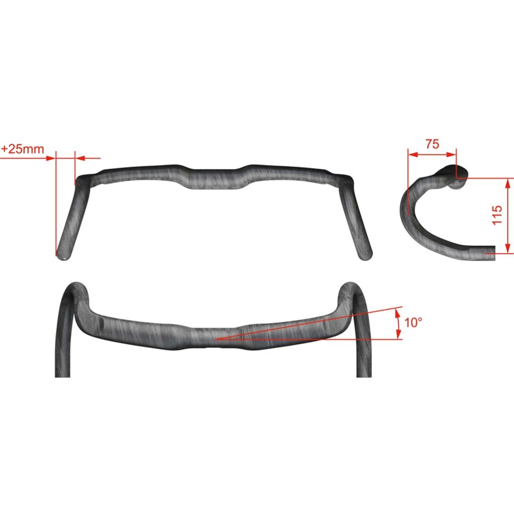 パーツ FSA K-WING AGX Carbon HandleBar 420mm FSA K-Wing AGX Carbon Handlebar | REI Co-op