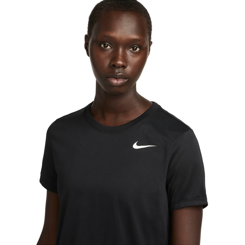 Nike Dri-FIT Kurzarmshirt Damen - schwarz/weiß DX0687-010 | BIKE24