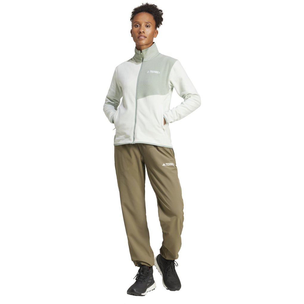 adidas TERREX Multi Fleece Full-Zip Jacket Women - linen green