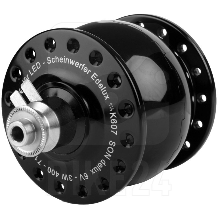 SON delux Hub Dynamo - Centerlock - QR - 32 Holes - black