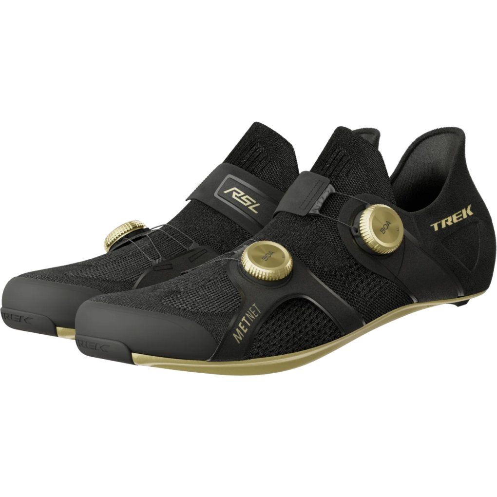 Trek RSL Knit Road Shoes - Black/Gold | BIKE24