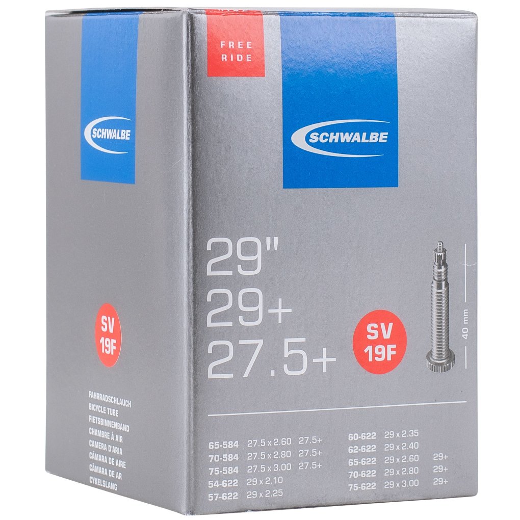 Schwalbe - Set di 2 tubi flessibili per bicicletta AV13, 40 mm, 26 pollici ( 40/62-559), con 3 leve per pneumatici a due ruote