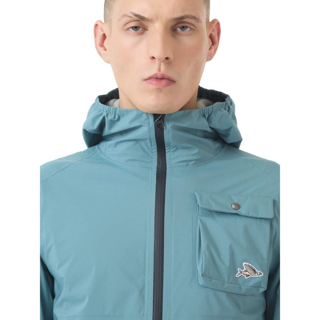 Café du Cycliste Alizee Rain Jacket Unisex - deep water | BIKE24