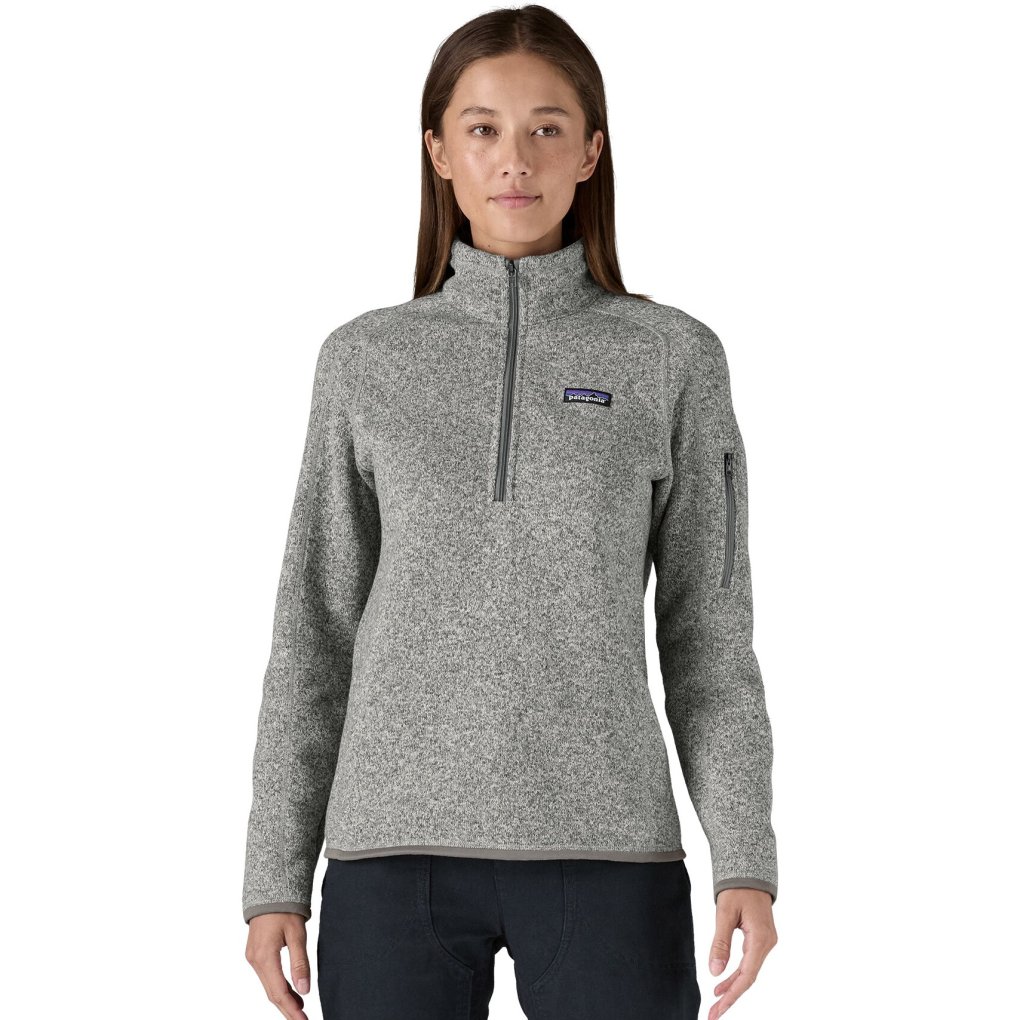 Patagonia Better Sweater Fleece 1/4-Zip Pullover Women Birch White