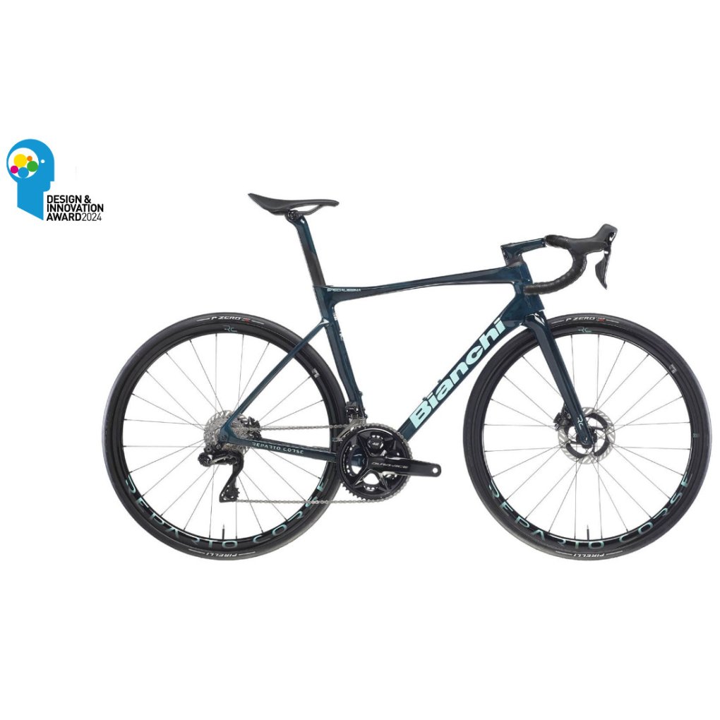 Bianchi SPECIALISSIMA RC 140th Dura Ace Di2 Carbon Roadbike 2025  inked dark celeste carbon UD CK16 full glossy