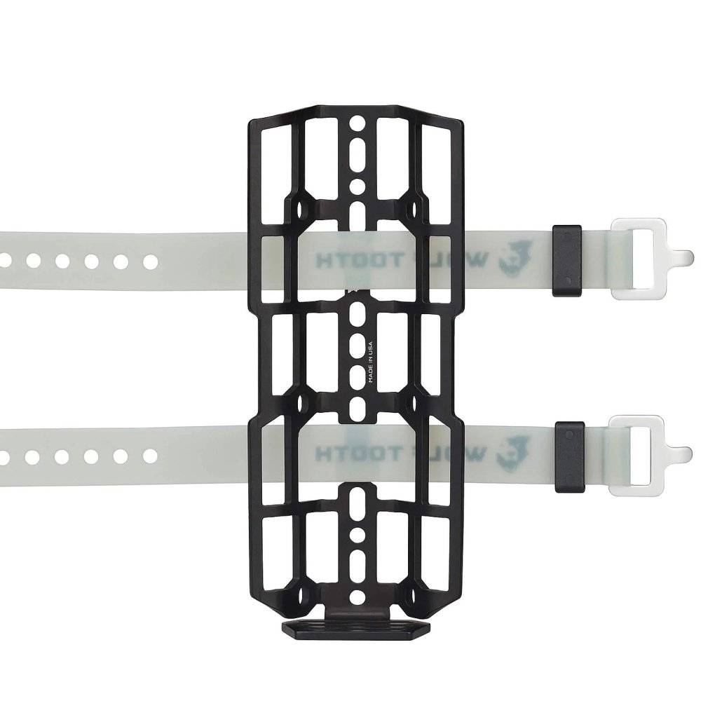 Portaborraccia Wolf Tooth Morse Cargo Cage Per Bikepacking, In Alluminio, Con Due Cinghie, Taglia Unica, Colore Nero