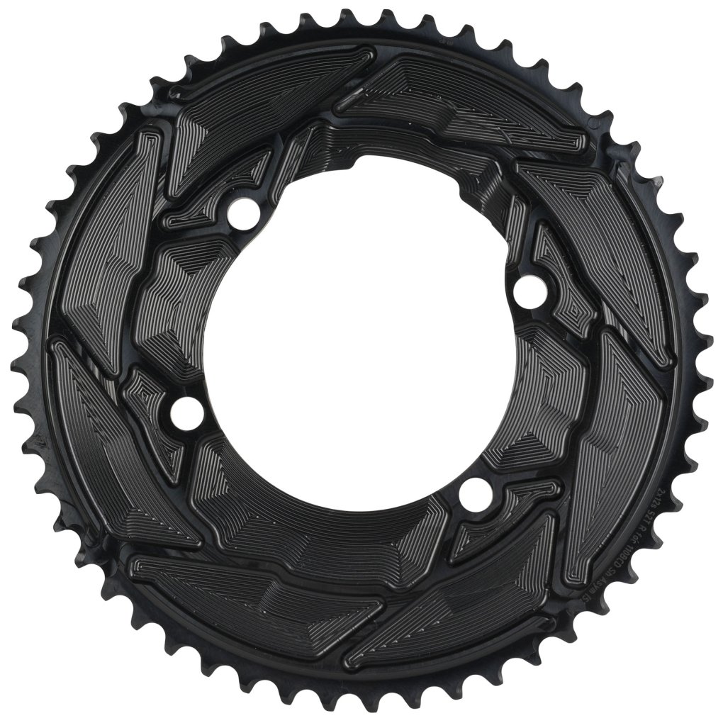 Corona ABSOLUTEBLACK Absoluteblack 110mm Singlespeed 46T 4 Fori Per Shimano Asimmetrica - Anello Catena In Alluminio Unisex - 3