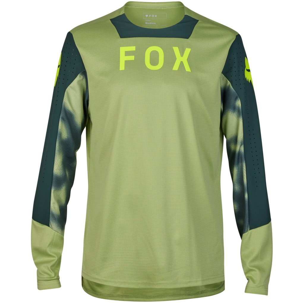 FOX Maglia a Maniche Lunghe MTB Uomo Defend Taunt pale green