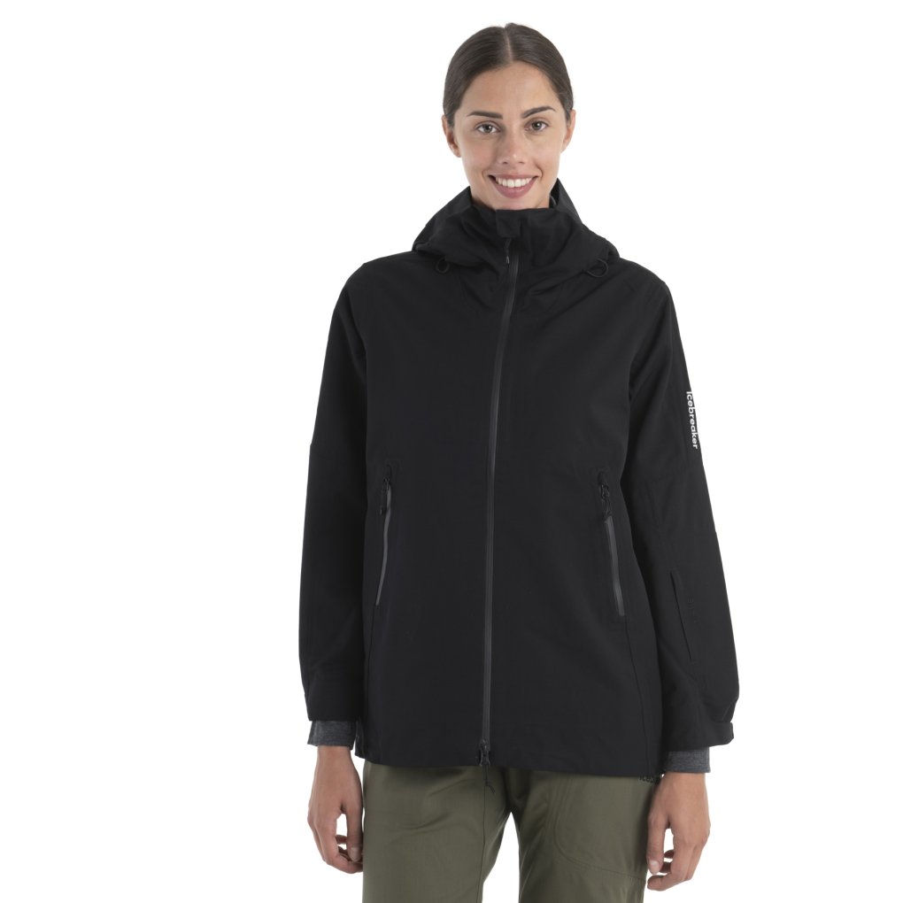 Icebreaker Shell+™ Merino Peak Hooded Jacket Women Black