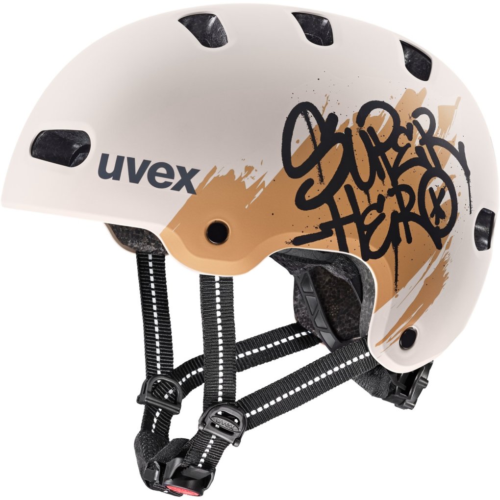 Uvex kid 4 style Fahrradhelm Kinder - super hero warm grey matt | BIKE24