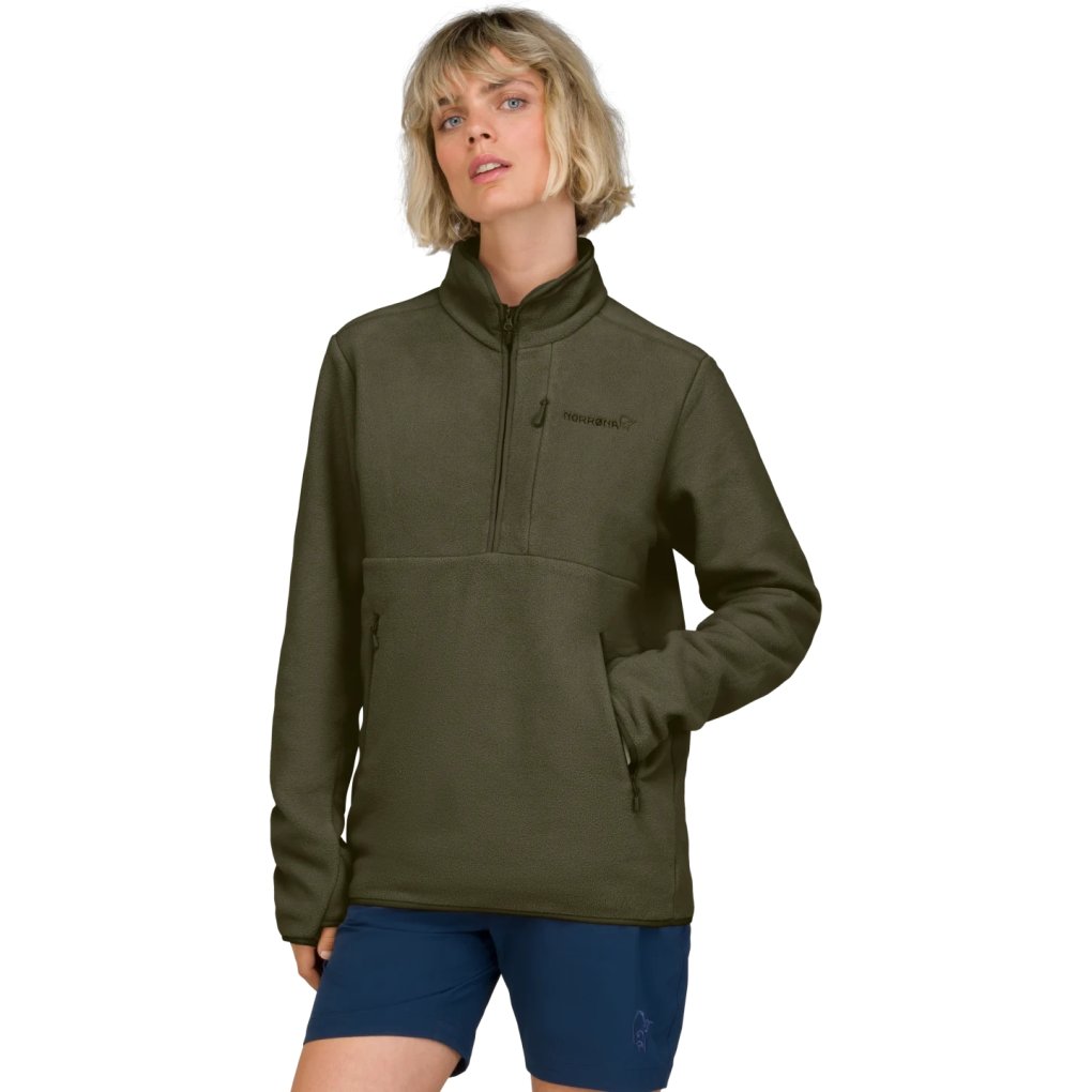 Norrona femund warm2 Half-Zip Pullover Unisex - Olive Night | BIKE24
